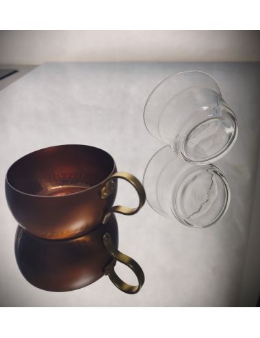 glass copper cups