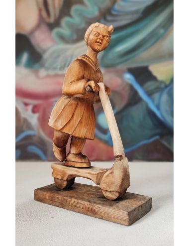 sculpture figurine wooden wood handcarved