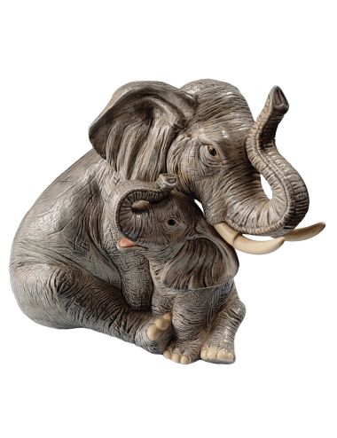 Figurka ceramiczna słonie Dania lata 50 unikatowa