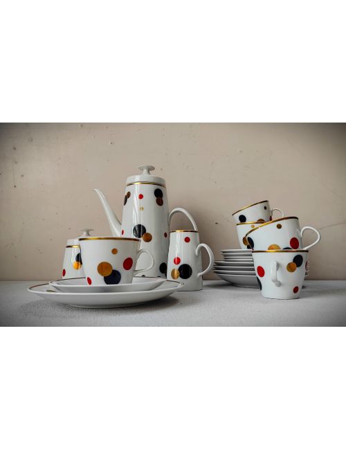 Serwis kawowy porcelana New Look polka dots 1960