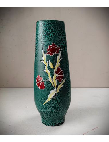 Wazon ceramiczny zdobiony stylem sgraffito Włochy 1960