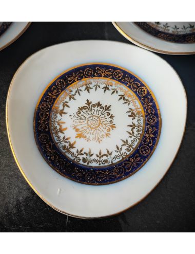 cobalt gold saucers design