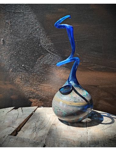 vase wazonik szklany glass mundgeblasen handblown handmade craft art