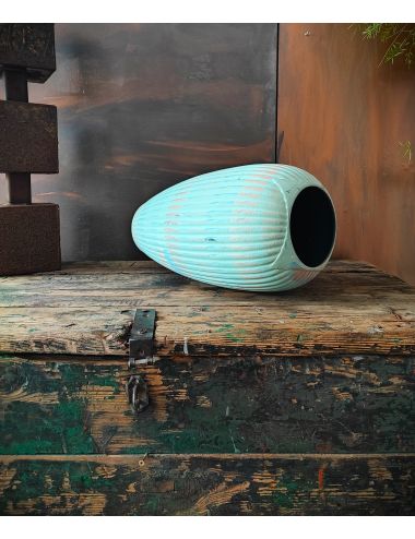 Wazon ceramiczny w stylu wabi sabi miętowy (Bay Keramik 1960)