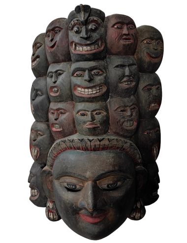 Maska ceremonialna Maha Kola Sri Lanka początek XX wieku