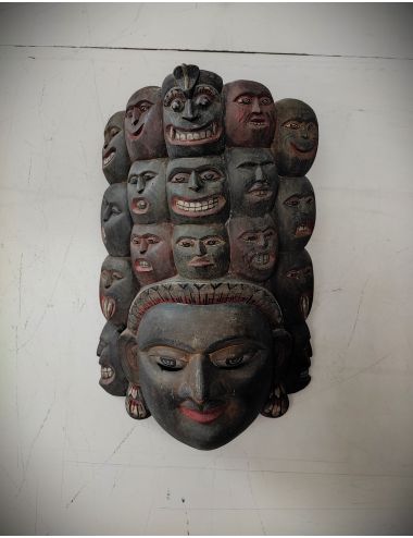 Maska ceremonialna Maha Kola Sri Lanka początek XX wieku