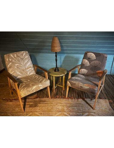 two armchairs upholstery tapicerowane polski dizajn