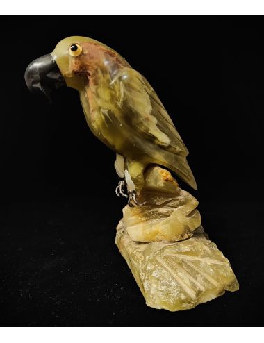 Onyx parrot figure 1900-1920 Italy