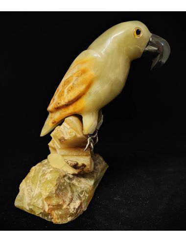 Onyx parrot figure 1900-1920 Italy