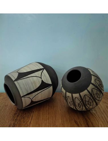 2 wazony ceramiczne naked raku