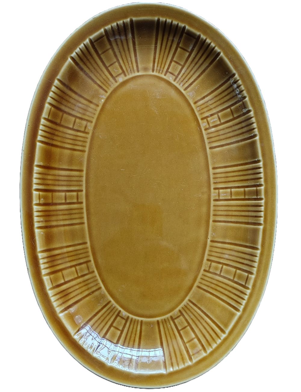 Large DDR Steingut ceramic platter 1970s